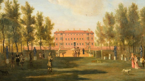Ham House from the South by Hendrick Danckerts, after conservation, at Ham House and Garden, London
